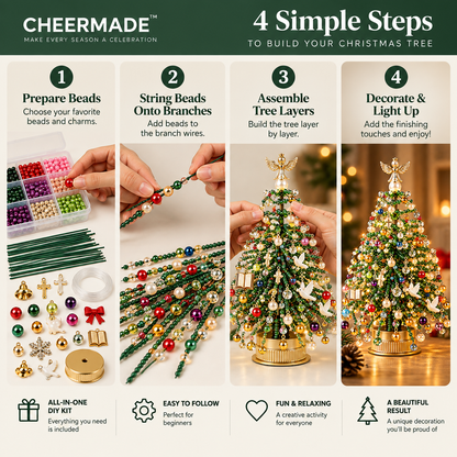 🎄 CheerMade Christmas DIY Tree Kit — Family Activity & Reusable Holiday Decoration