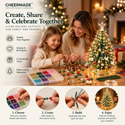🎄 CheerMade Christmas DIY Tree Kit — Family Activity & Reusable Holiday Decoration